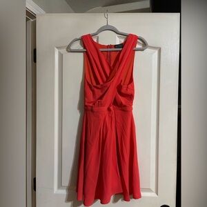 Astr the label cross cross cutout keyhole dress sz M. NWOT. It’s a red/coral